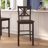 Commercial Grade Solid Wood Modern Farmhouse Cross Back Dining Stool with Footrest-236123762-218871162-218871157