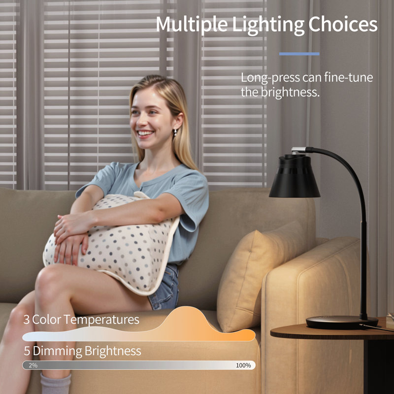 18'' Led Small Desk Lamp With Usb Charging Port, 650 Lumens 3-color Modes, 5-touch Dimming, 30/60-minute Timer, Table Light For Reading, Home Office, College Dorm Room Accessories