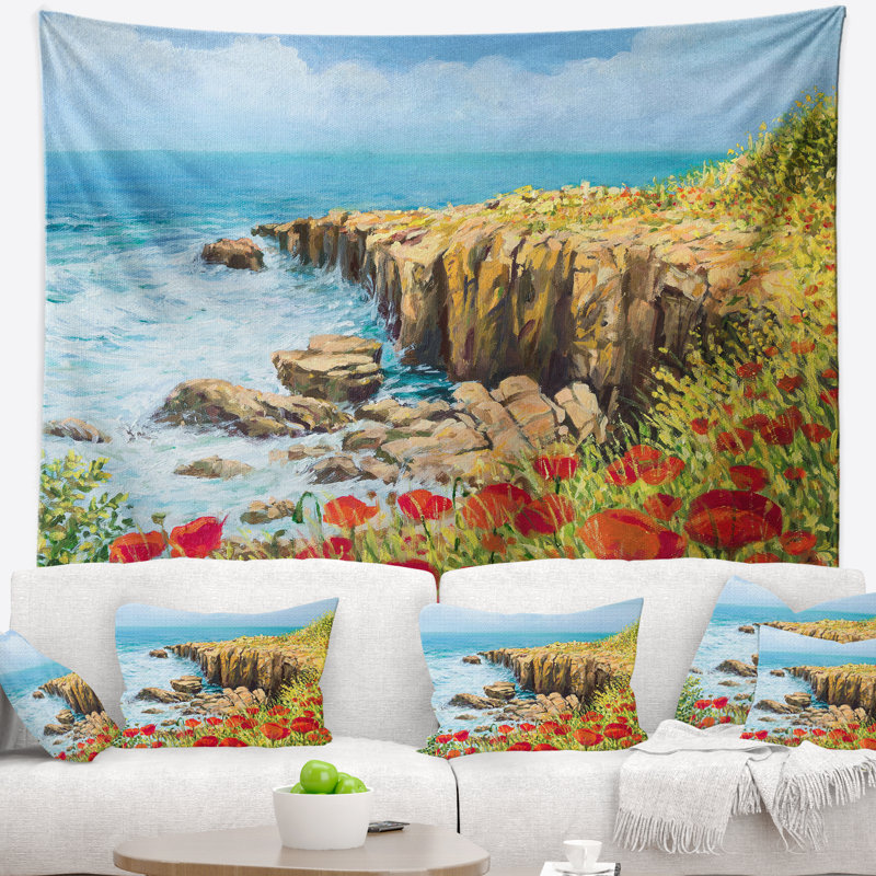 Tapisserie d'été paysage breeze, H 68 po x l 80 po