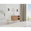 Meuble-lavabo mural 36 po avec lavabo d'art en céramique et tablettes de rangement, porte à fermeture en douceur, emballage KD, contreplaqué