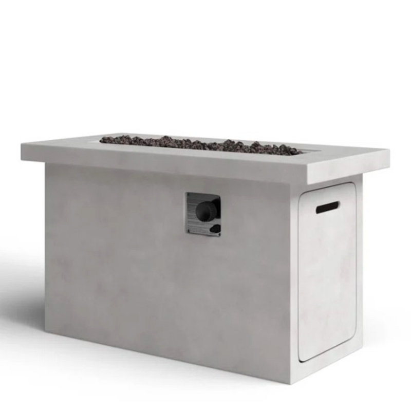 Concrete Propane/Natural Gas Outdoor Fire Pit Table (Natural Gas Conversion Kit Needs To Be Purchased Separately For Conversion)