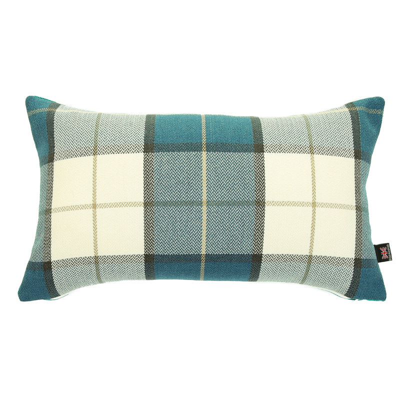 Chaisson Plaid Rectangular Cushion, Blue, 30cm x 50cm