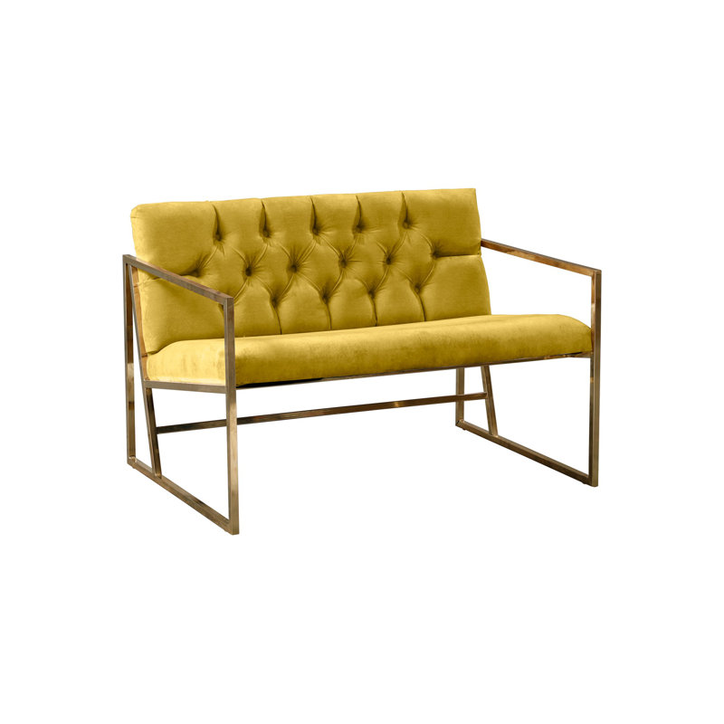 2-Seat Sofa, Gold, Mustard