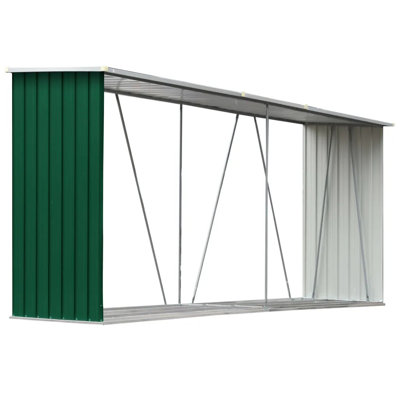 330cm W x 84cm D Metal Log Store