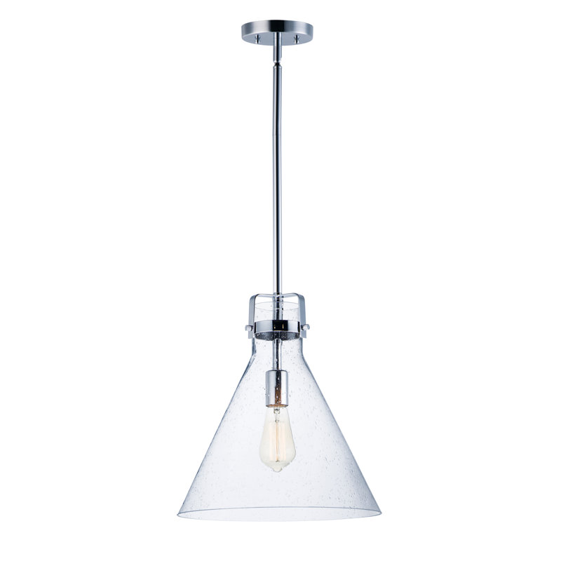 Amarvir 1 - Light Single Pendant, 60" H x 14" W x 14" D, No Bulb, Polished Chrome