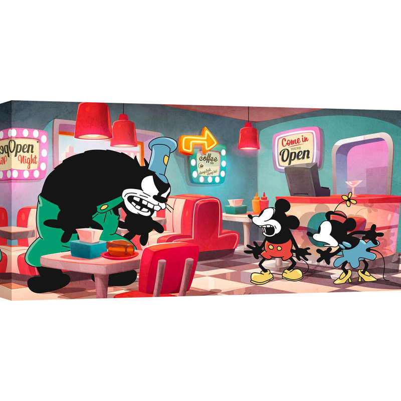 Meeting Peg Leg Pete 1 Piece Wrapped Canvas Wall Art, 35cm H x 70cm W