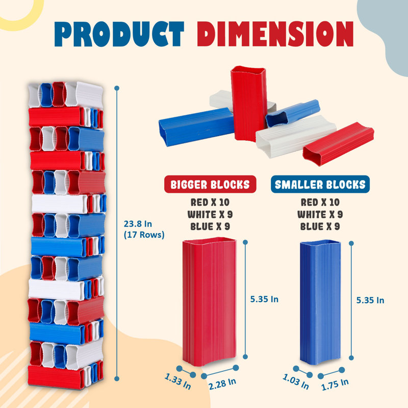 Jumbo Tower Game Stacking Tumbling Game