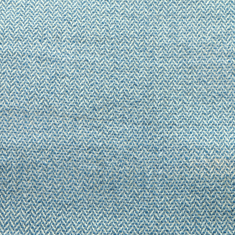 Tissu Zena | Tissu en chenille zigzag à chevrons | Couleur denim, En jean