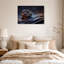 Tableau sur toile représentant une roche volcanique incandescente dans l'eau sombre-877869564