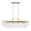 Geira 4lt Pendant light finished in Ant. Brass