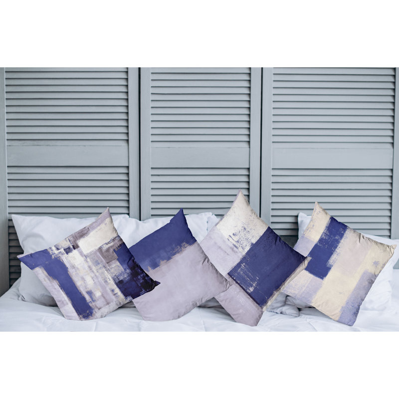Reversible Pillow Cover, 24" H x 24" W, Ceil Blue / Dark Lavender