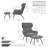 Cathalina Fabric Wingback Accent Chair with Ottoman-283539030
