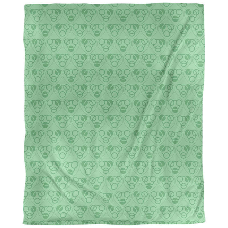 Tissu de cercles et d’ondulations, Vert, L 56 po x l 36 po, Polyester filé