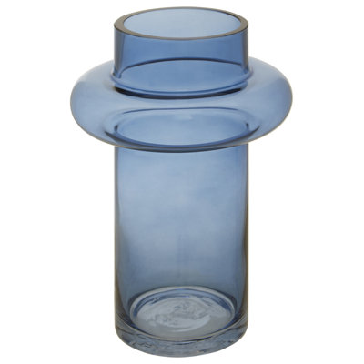 Harworth Blue Glass Table Vase