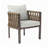 2-Pieces Outdoor Metal Patio Club Chair