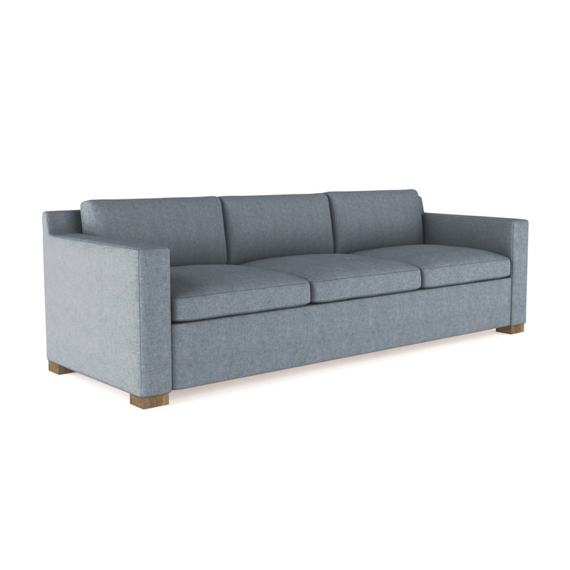 Canapé Mercer, H 33,5 po x l 108 po x P 39 po, Brume moelleuse en velours, Patiné