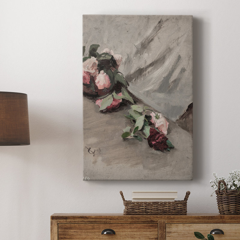 Imprimé floral rétro CCL XXXII - galerie Cavas, H 36 po x l 24 po