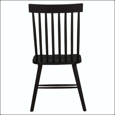 Black Spindle Back Dining Chair with Windsor Farmhouse Design