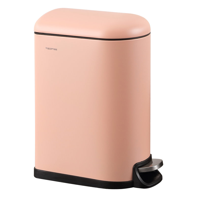 Poubelle à pédale en acier Roland, Flamant rose, 2,64 gallons