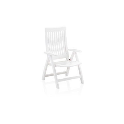 Multi-position chair, white, plastic