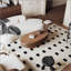 Table basse ovale avec rangement caché, placage en bois massif, décor moderne pour le salon et la chambre à coucher-893865355