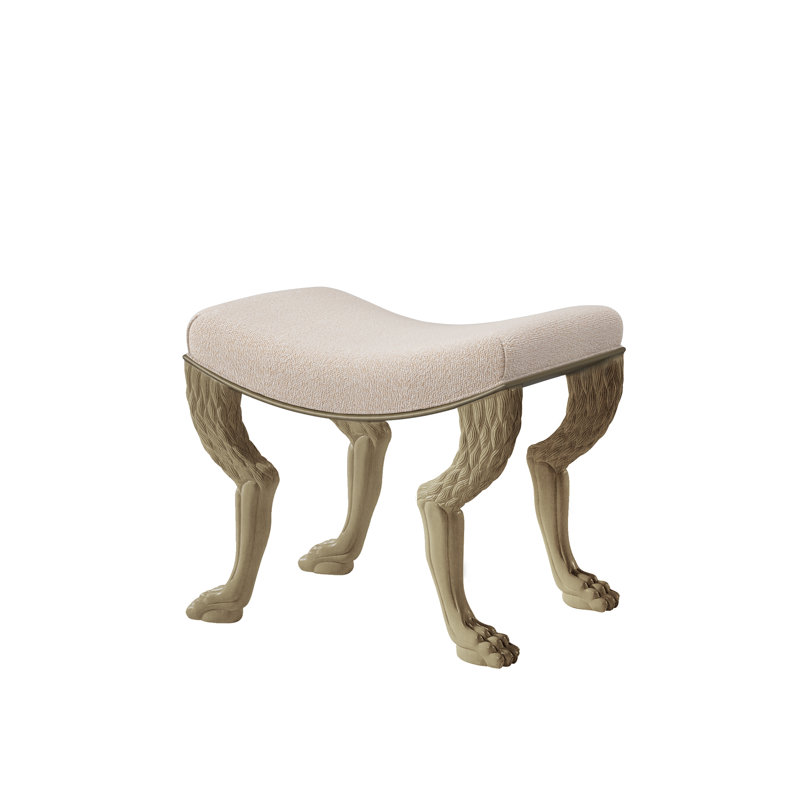Nob Solid Wood Accent Stool, Dune, Neutral 1353-92
