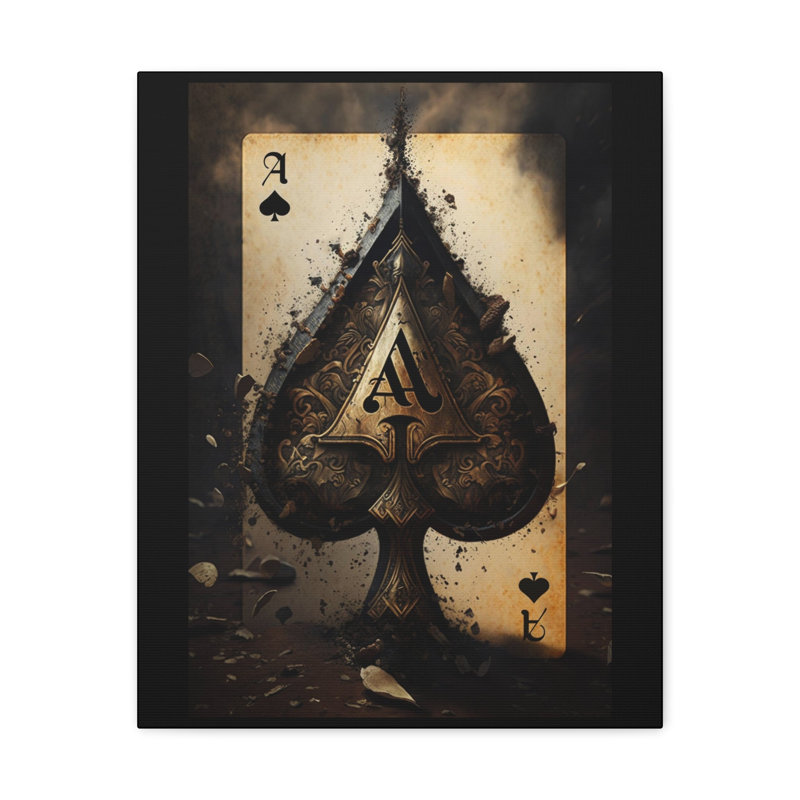 Art mural sur toile Ace Of Spades, H 20 po x l 16 po