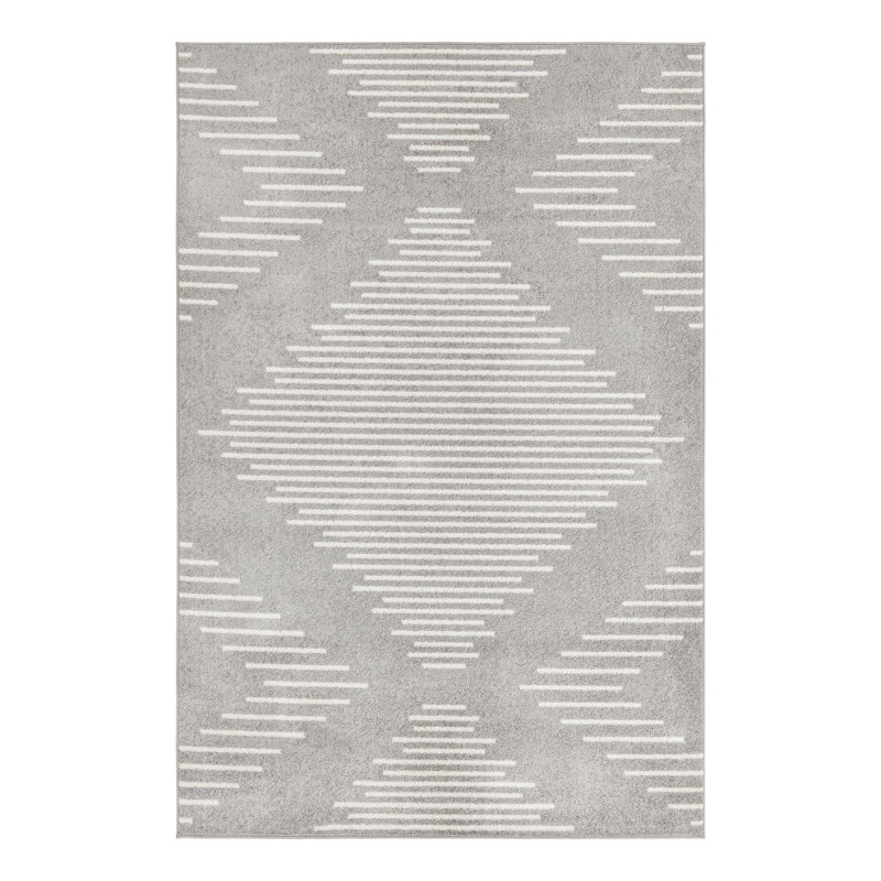 Synthetic Geometric Indoor Rug, Rectangle 6'1" x 9'