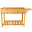 Support de jardinière surélevée en bois avec jardinière surélevée 8 poches avec table d'appoint pliable et tablette de rangement pour herbes / légumes / fleurs-1380432107