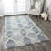 Tapis bleu / gris / ivoire en laine touffeté à la main Anaisabel