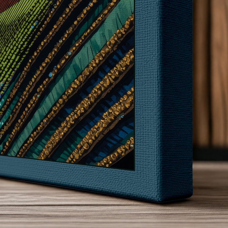 Print, 24x16 - 61.0 x 40.6 cm, Teal Border