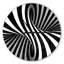 Noir et blanc en spirale - horloge murale moderne-1989206012