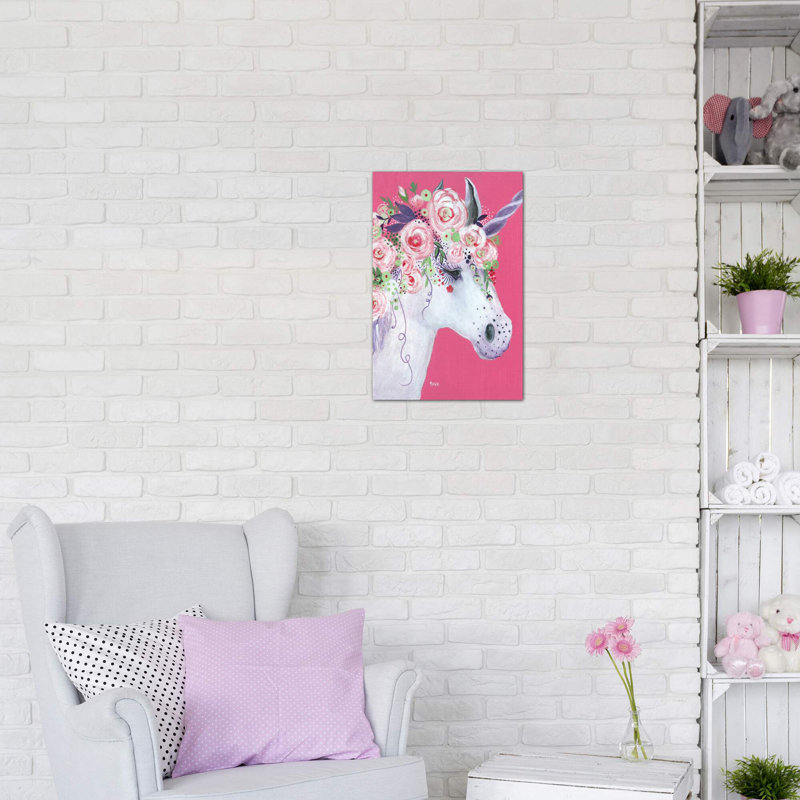 «Unicorn II» par Tava - impression d'art graphique, Toile tendue, Pas de tapis, H 26 po x l 18 po x 1,5 po