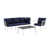 White Frame/Navy Cushion