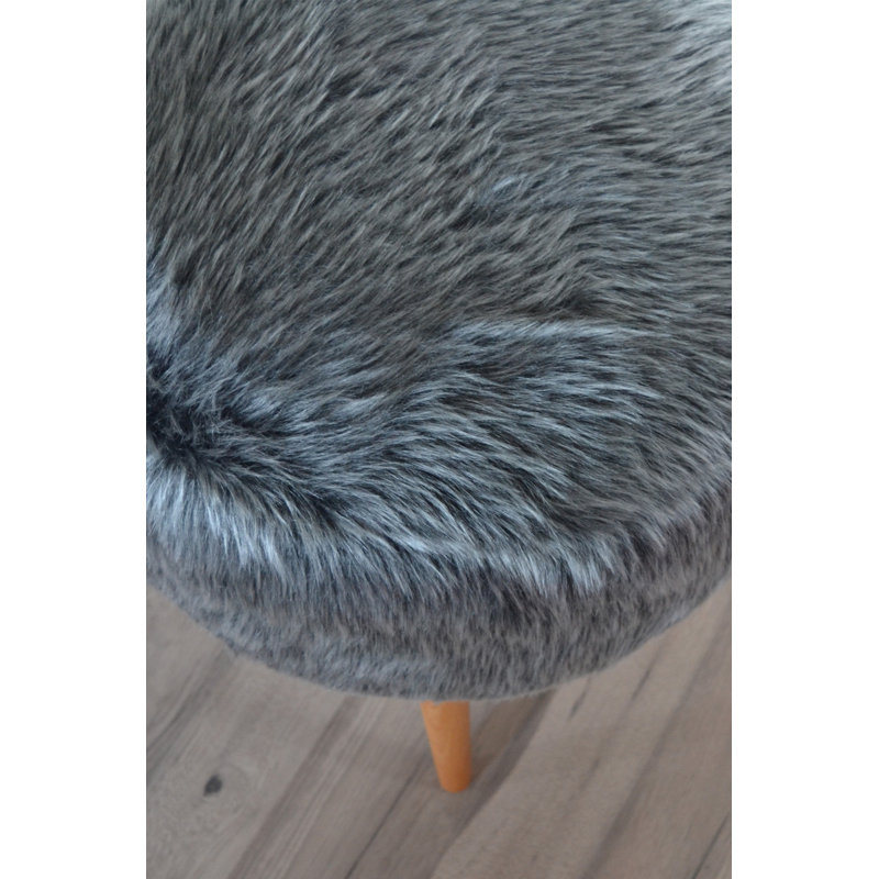 Repose-pieds rond standard de 17 po Rhine, gris
