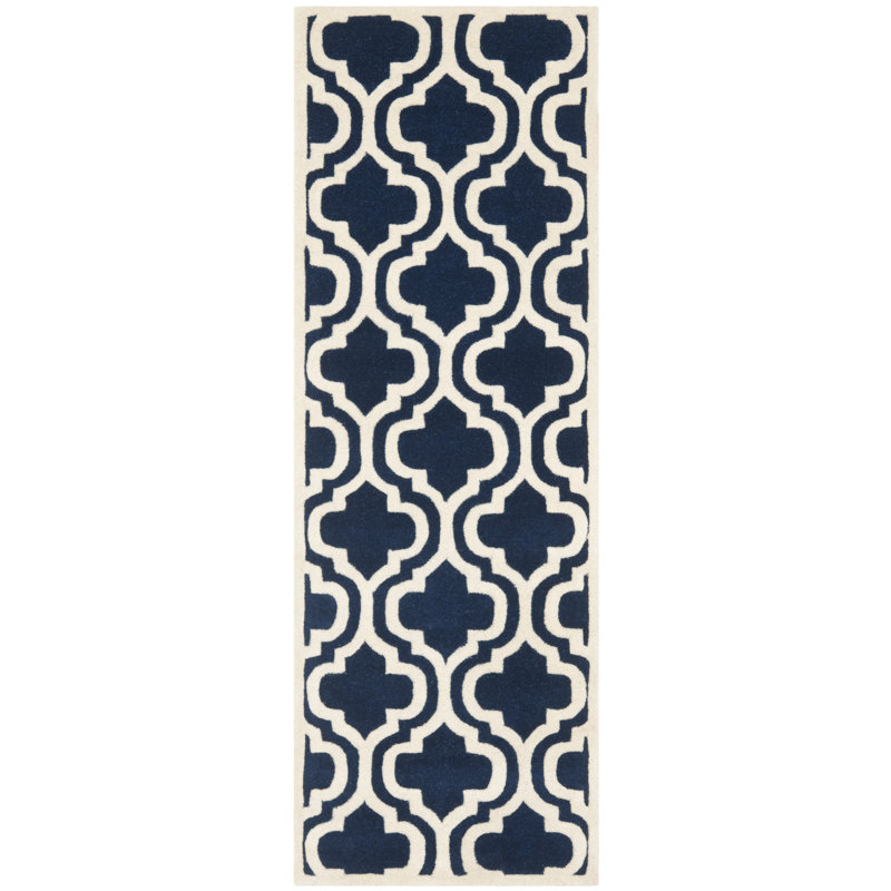 Carolene Hand Tufted Wool Geometric Rug, Runner 2'3" x 11'