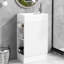 Meuble-lavabo moderne en céramique avec meuble-lavabo et armoire de rangement gris 18,6 po Macaire-121112170