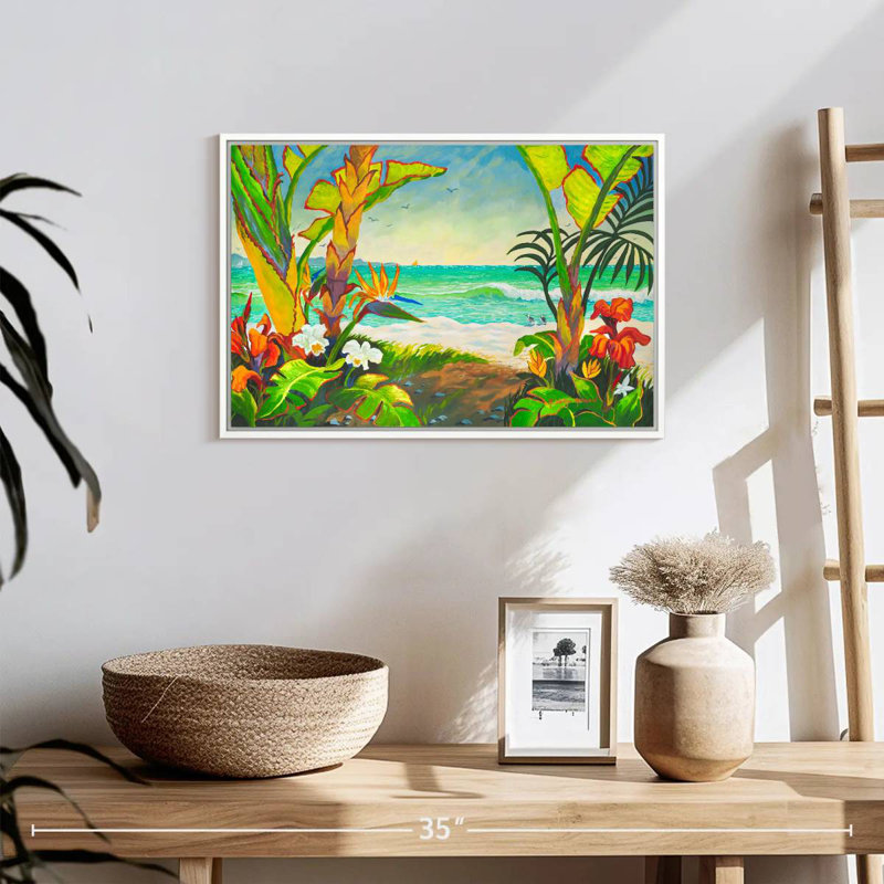 Time To Chill At The Tamsin, Floating Frame White, 19" X 13"