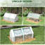 Serre transparente 6 pi x 3 pi, acier, 2 housses en PE / plastique, fenêtres pour utilisation polyvalente dans une serre portative de jardin 3 pi, transparent, housses et polyvalentes
