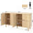 59.74" Modern Walnut Buffet Sideboard Cabinet With Storage