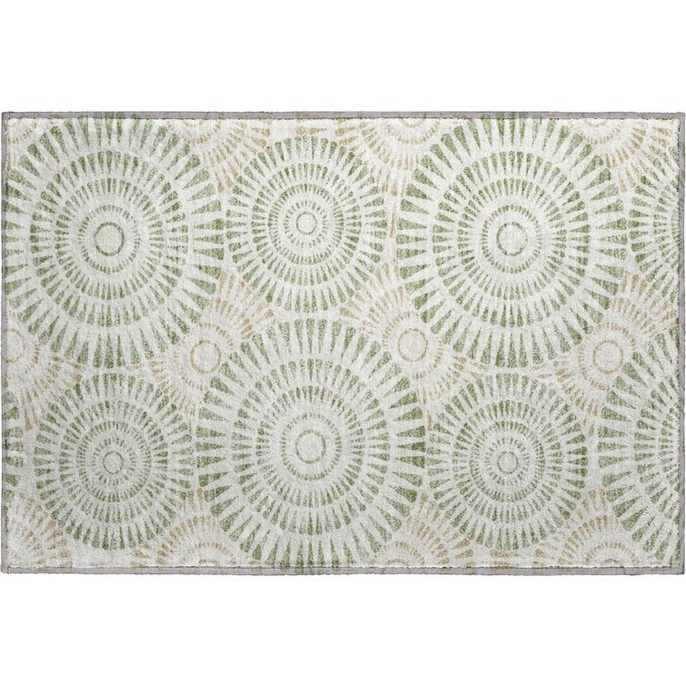Premium Machine Washable Prisco Aloe Rug