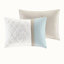 Édredon 8 pièces pour grand lit, teint et gris, contient un édredon, des taies décoratives, des oreillers européens, un ensemble lavable à la machine, gris, décoratif-122456984-122456981