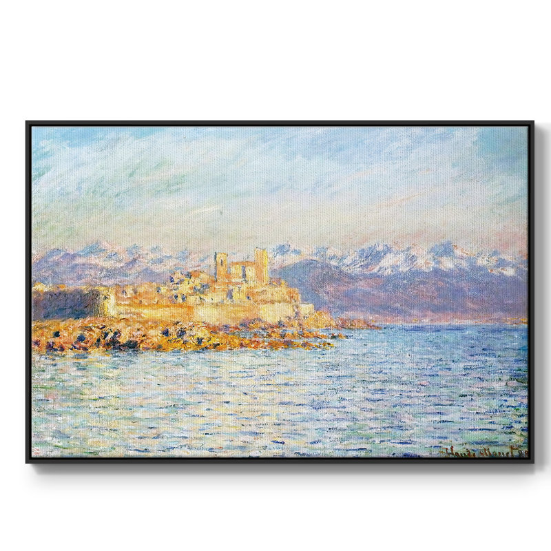 La baie d'Antibes, 1888, reproduction d'art sur toile, H 17 po x l 25 po x P 2 po, Noir
