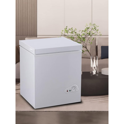 3.5 Cubic Feet Chest Freezer With Adjustable Temperature Controls With Hanging Baskets Electronic Control To -46°F Top Door Open Freezer Energy Saving Quiet Operation For Dorm, Garage