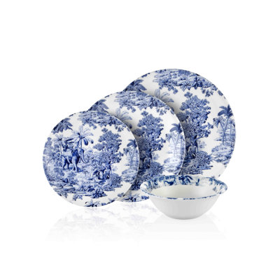 Piece Porcelain China Dinnerware Set - Service for 6