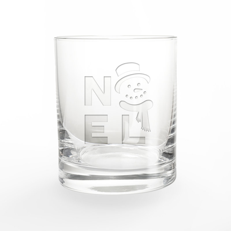 Verre à whisky Noël bonhomme de neige