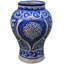 Vase de table intérieur / extérieur bleu / blanc 9 po