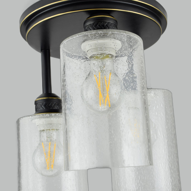 Plafonnier semi-encastré 3 lumières 9,64 po Cheneyville
