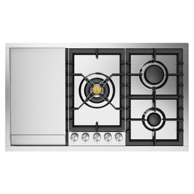 ILVE Professional Plus II Series 36 in. Gas Cooktop with 5 Sealed Burners, Griddle (Liquid Propane)