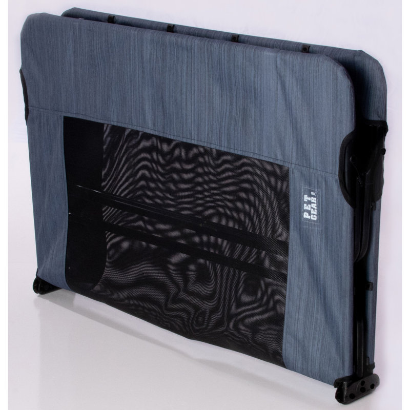 Lit de camp léger et robuste, Bleu lac, H 8,00 po x l 35,00 po x P 50,00 po